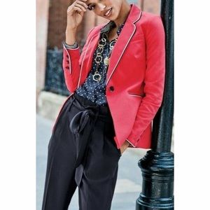 Boden Blazer Lilah Hibiscus Textured Cotton Blazer